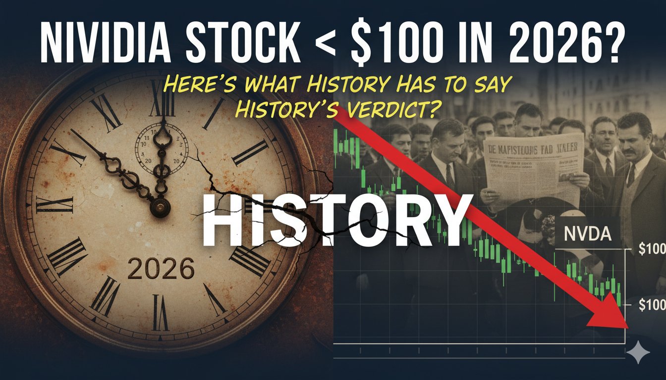 Nvidia stock price chart illustrating historical highs and corrections