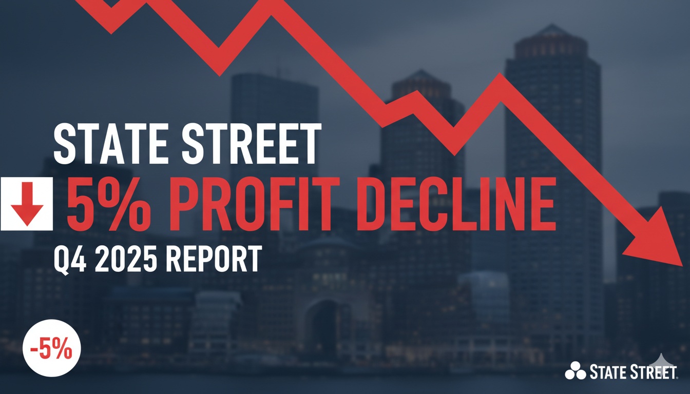 Graph showing State Street's Q4 revenue growth contrasted with profit decline