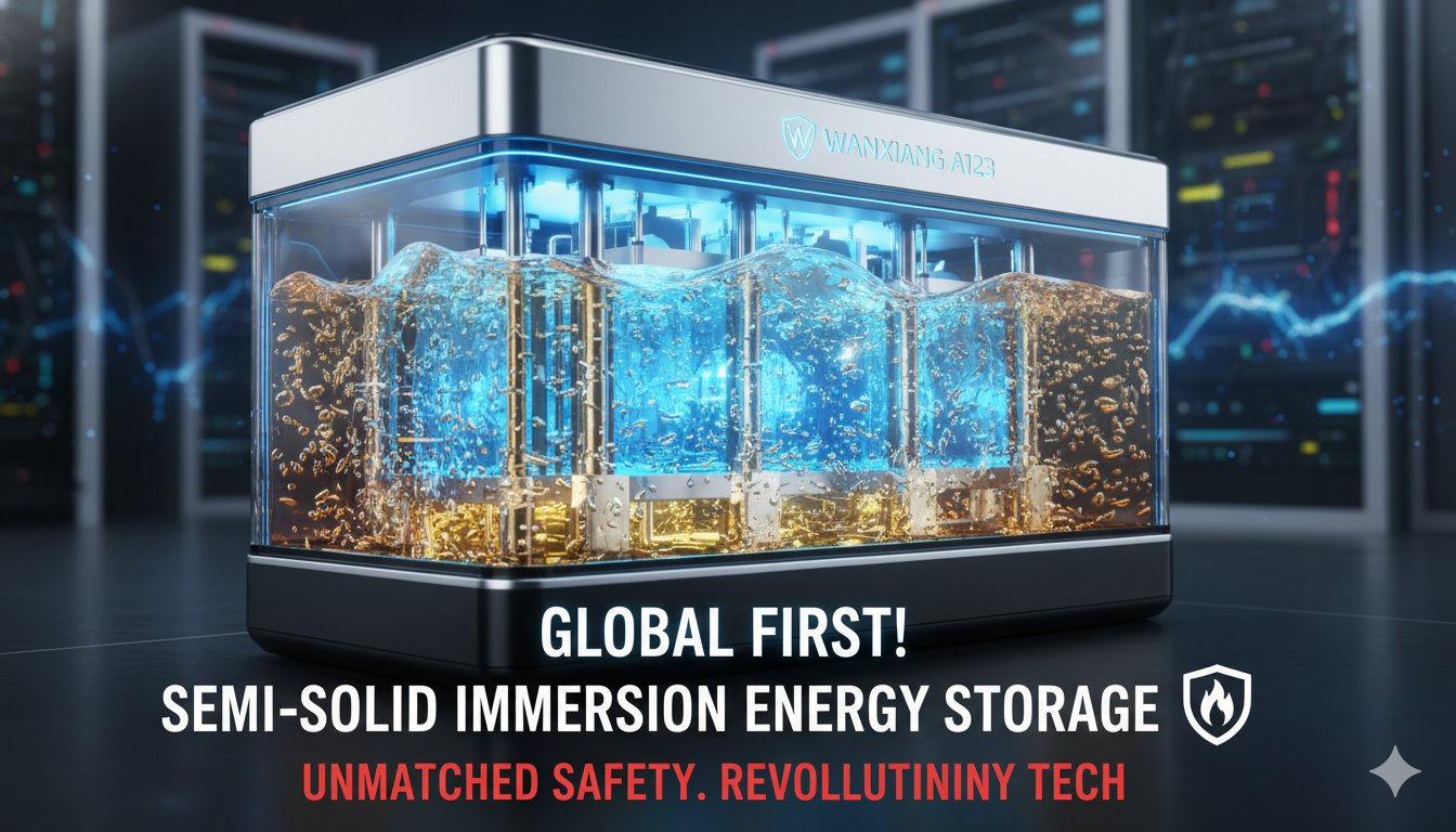 Wanxiang A123's semi-solid-state immersion energy storage system