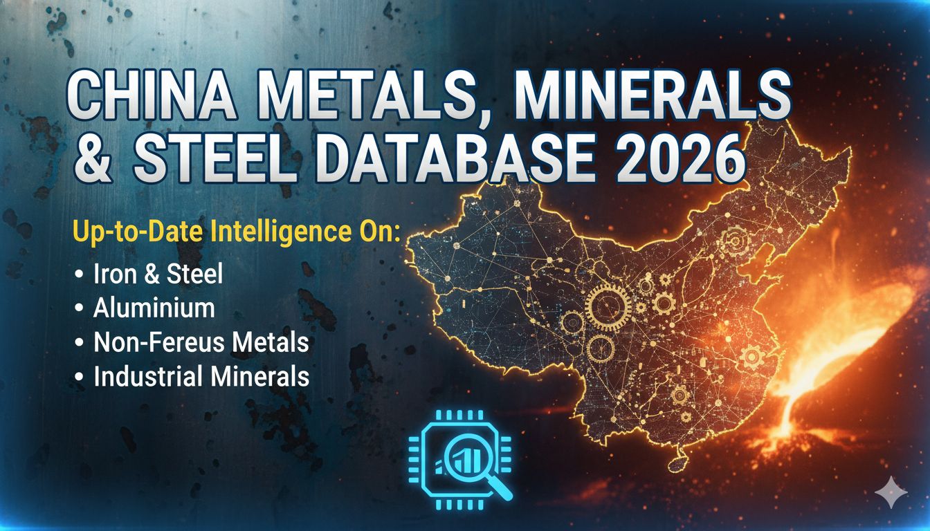 Overview of China's major metals and steel production facilities with industrial landscape
