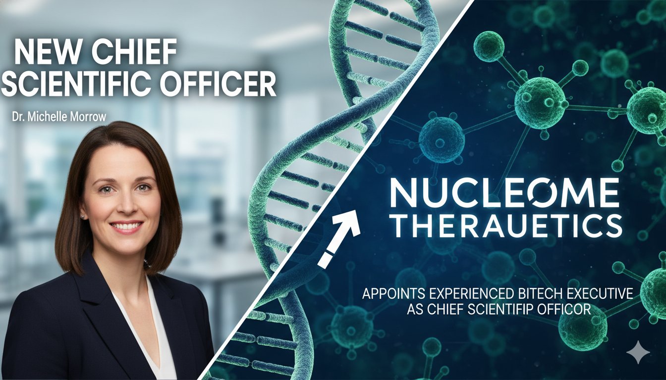 Dr. Michelle Morrow, newly appointed Chief Scientific Officer of Nucleome Therapeutics, an experienced biotech executive in immunology and drug development.