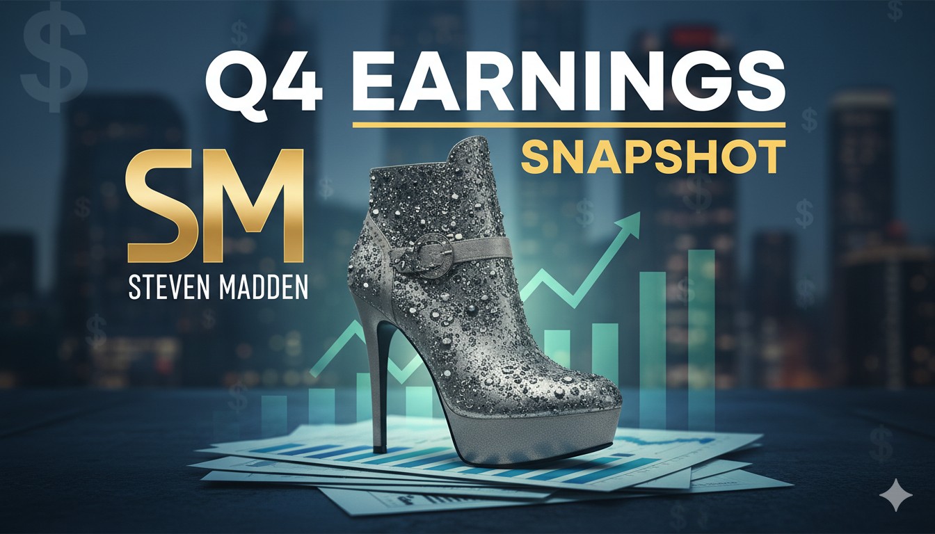 Steven Madden footwear and accessories display in retail store setting with branded shoes and handbags