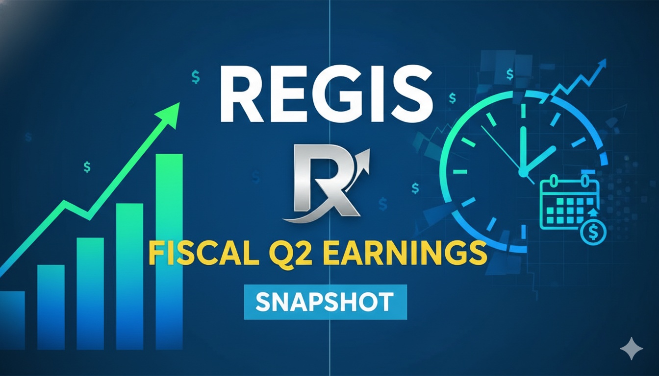 Alt Text for featured image Regis Corporation financial performance chart showing revenue and EBITDA growth in fiscal Q2 2026