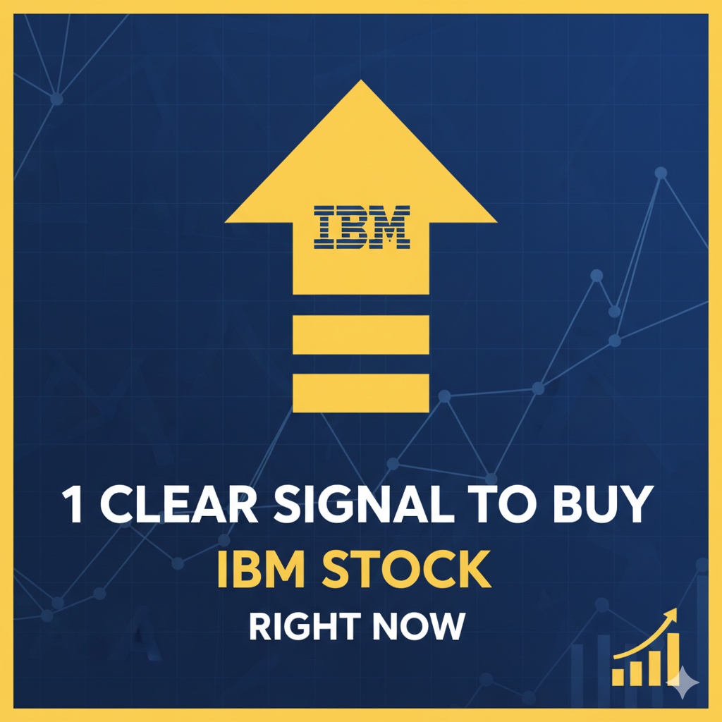 International Business Machines (IBM) stock chart showing price dip and growth potential in AI and cloud computing